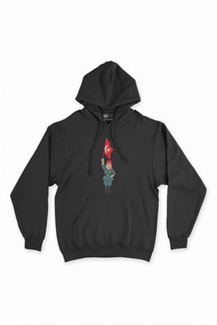 Osmanlı Çocuğu Siyah Kapşonlu Sweatshirt Hoodie