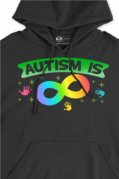 Otizm Autism Sonsuzluk Kapşonlu Sweatshirt Hoodie