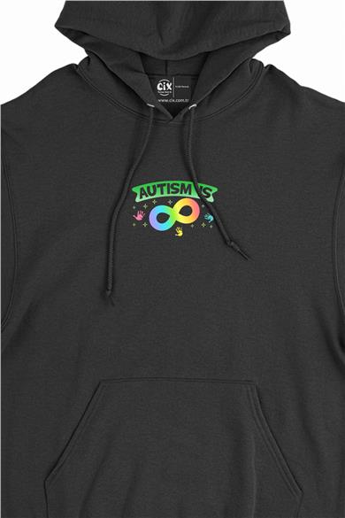 Otizm Autism Sonsuzluk Minimal Kapşonlu Sweatshirt Hoodie