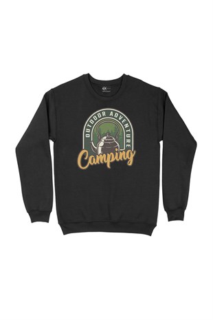 Outdoor Adventure Siyah Sweatshirt