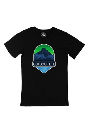 Outdoor Life Siyah Tişört