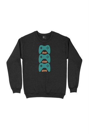 Own Your Game Siyah Sweatshirt