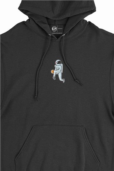 Oyuncu Astronot Basketbol  Minimal Kapşonlu Sweatshirt Hoodie