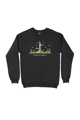 Özgürlük Anıtı Siyah Sweatshirt