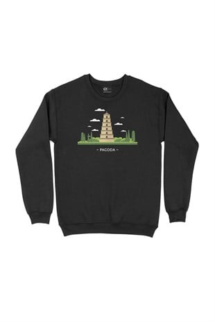 Pagoda Siyah Sweatshirt
