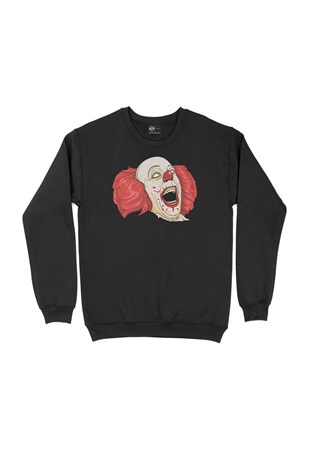 Palyaço Clown  Siyah Sweatshirt