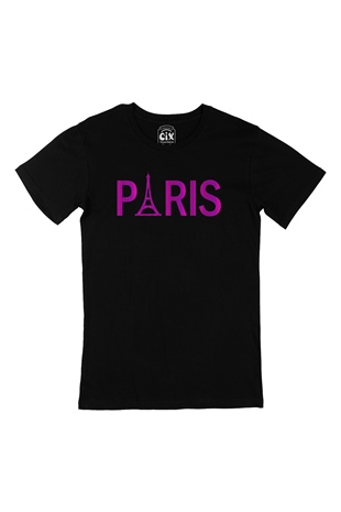 Paris Eyfel Siyah Tişört