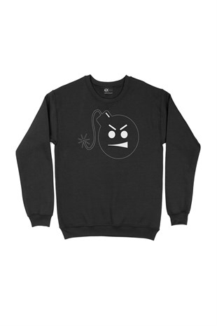 Patlamaya Hazır Bomba Siyah Sweatshirt