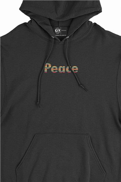Peace Barış Minimal Kapşonlu Sweatshirt Hoodie