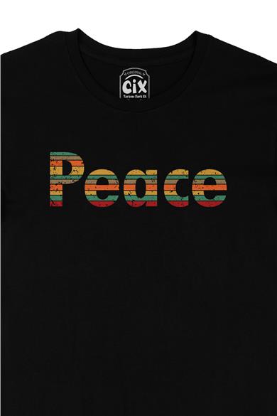 Peace Barış Siyah Tişört
