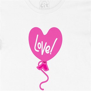 Pembe Aşk Balonu Tişört