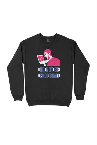 Pembe Do Not Be Emotional Siyah Sweatshirt