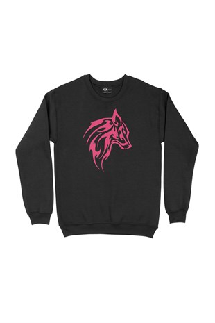 Pembe Kurt Siyah Sweatshirt