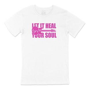 Pembe Let It Heal Your Soul Tişört