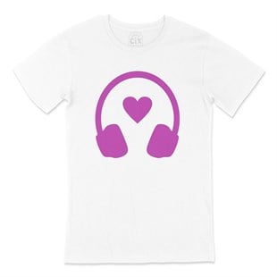 Pembe Müzik Aşkı Tişört