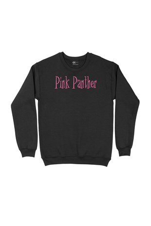 Pembe Panter Siyah Sweatshirt