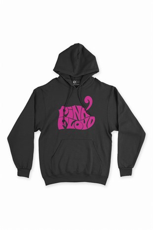 Pembe Pink Floyd Siyah Kapşonlu Sweatshirt Hoodie