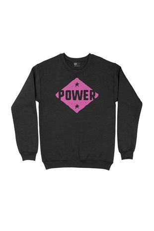 Pembe Power Siyah Sweatshirt