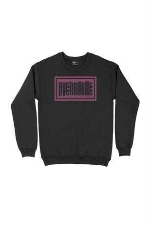 Pembe Pychedelic Siyah Sweatshirt