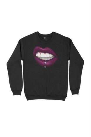 Piercing Siyah Sweatshirt