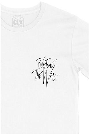 Pink Floyd The Wall Cep Logo Tasarımlı Beyaz Tişört