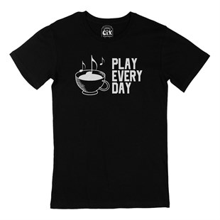 Play Every Day Siyah Tişört
