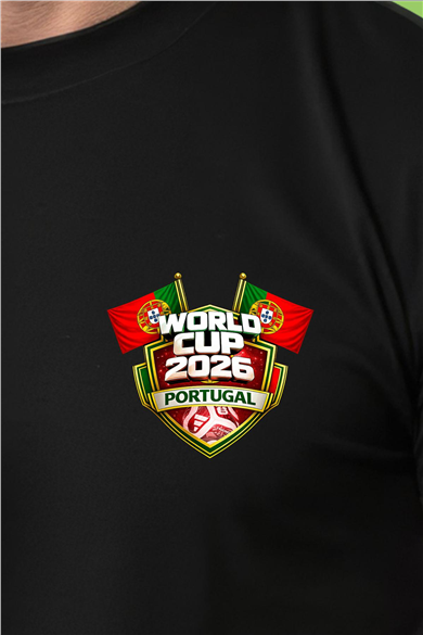 Portekiz Dünya Kupası 2026 Siyah Tişört