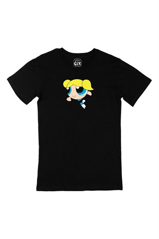 Powerpuff Girls Bubbles Siyah Tişört