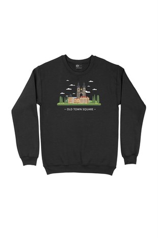 Prag Siyah Sweatshirt