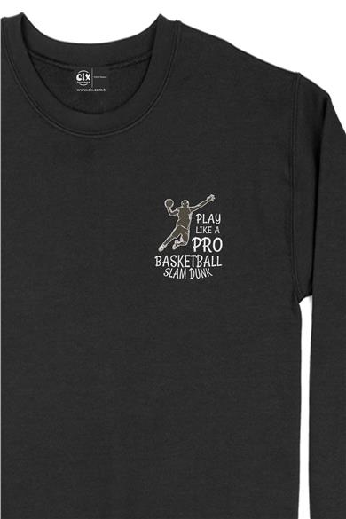 Pro Basketball Cep Tasarım Baskılı Sweatshirt
