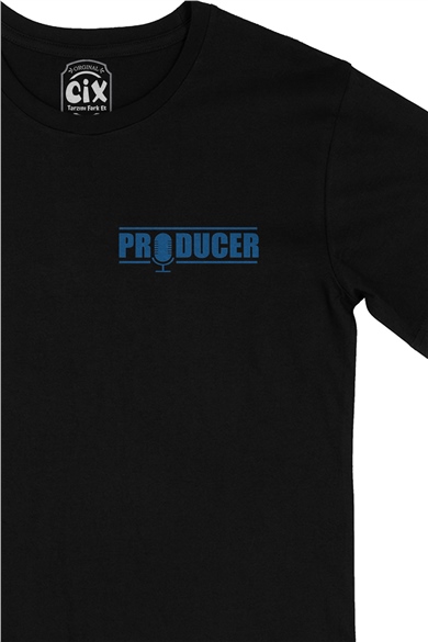 Producer Cep Logo Tasarımlı Siyah Tişört