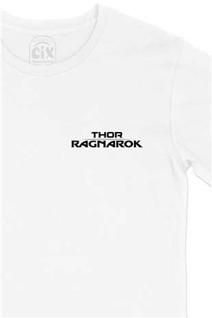Ragnarok Thor Cep Logo Tasarımlı Beyaz Tişört