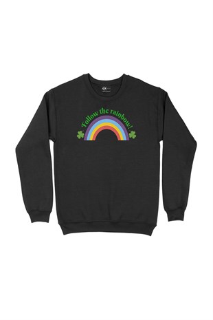 Rainbow Gökkuşağı Siyah Sweatshirt