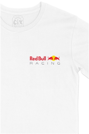 Red Bull Racing Cep Logo Tasarımlı Beyaz Tişört
