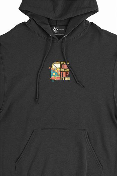 Renkli Karavan Seyahat Minimal Kapşonlu Sweatshirt Hoodie