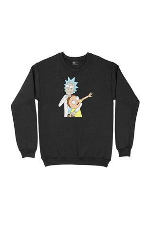Rick And Morty Tasarımlı Sweatshirt