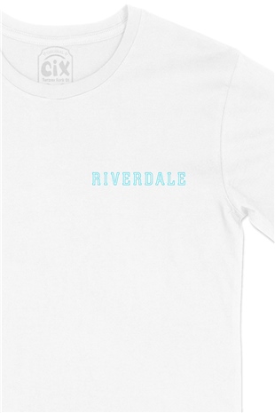 Riverdale Cep Logo Tasarımlı Beyaz Tişört