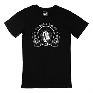 Rock And Roll Müzik Siyah Tişört