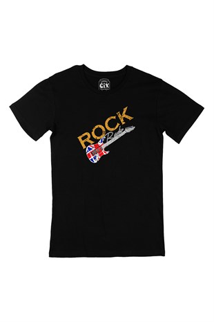 Rock Radio Gitar Siyah Tişört