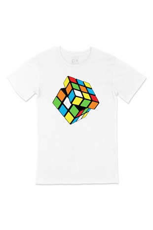 Rubik Küp Tasarımlı Tişört