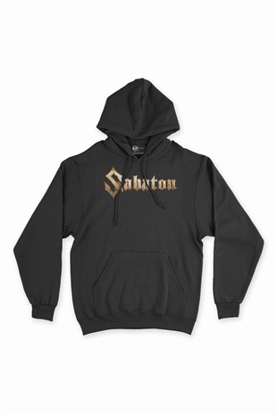 Sabaton Baskılı Siyah Sweatshirt Hoodie