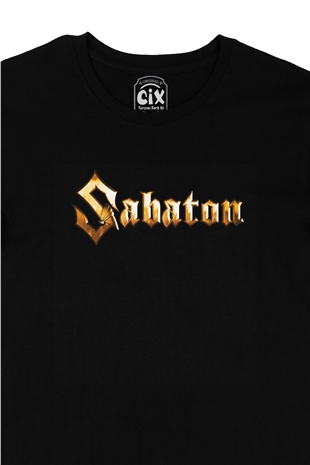Sabaton Baskılı Siyah Tişört