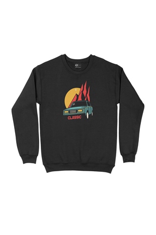 Şahin Doğan Klasik Siyah Sweatshirt