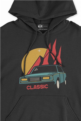Şahin Doğan Klasik Siyah Sweatshirt Hoodie