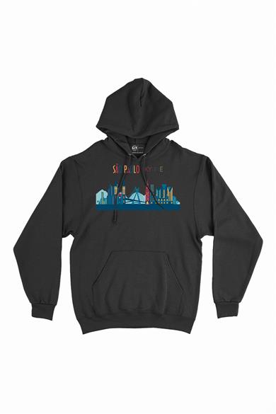 Sao Paulo Brasil Renkli Kapşonlu Sweatshirt Hoodie