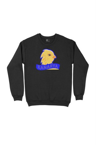 Sarı Kanarya Siyah Sweatshirt