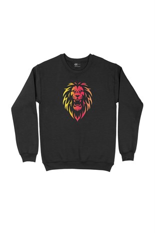 Sarı Kırmızı Aslan Siyah Sweatshirt