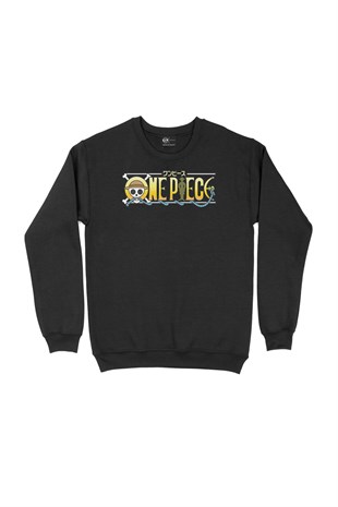 Sarı One Piece Siyah Sweatshirt