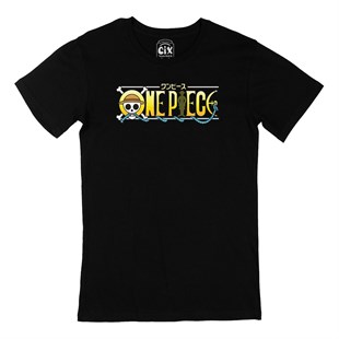 Sarı One Piece Siyah Tişört