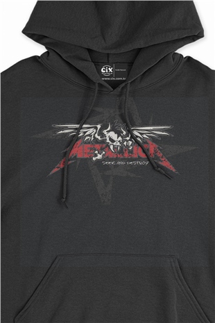 Seek And Destroy Metallica Siyah Sweatshirt Hoodie